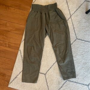 Emme mama everyday transitional maternity smocked linen pants